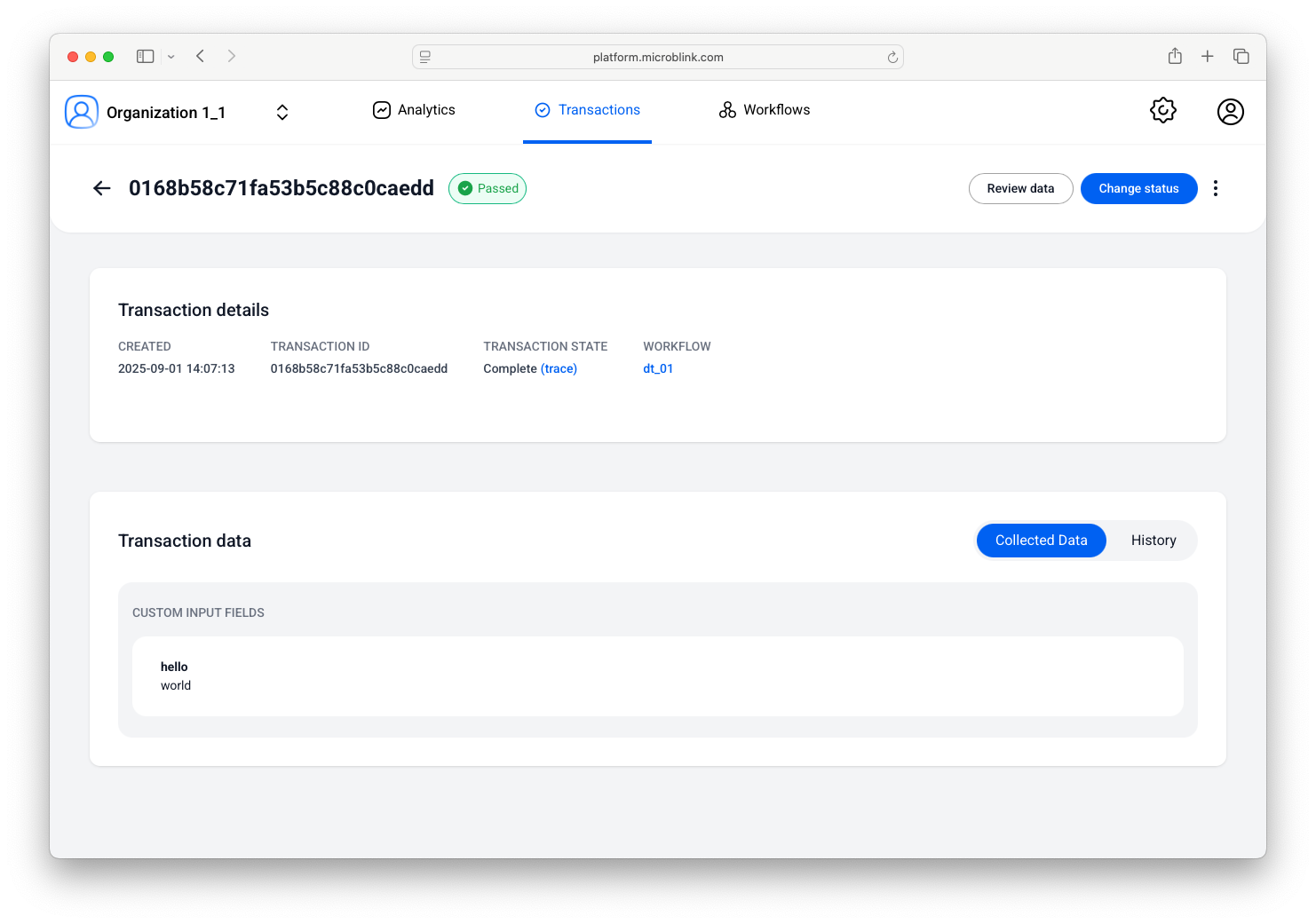 The transaction is now complete